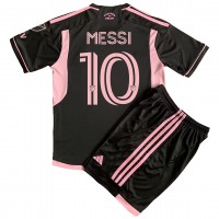 Inter Miami Lionel Messi #10 Auswärts Trikotsatz Kinder 2023-24 Kurzarm (+ Kurze Hosen)